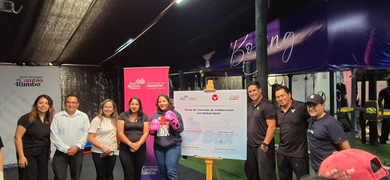 San Andrés Cholula estableció alianza con gimnasio Madison Sport para llevar la práctica del boxeo