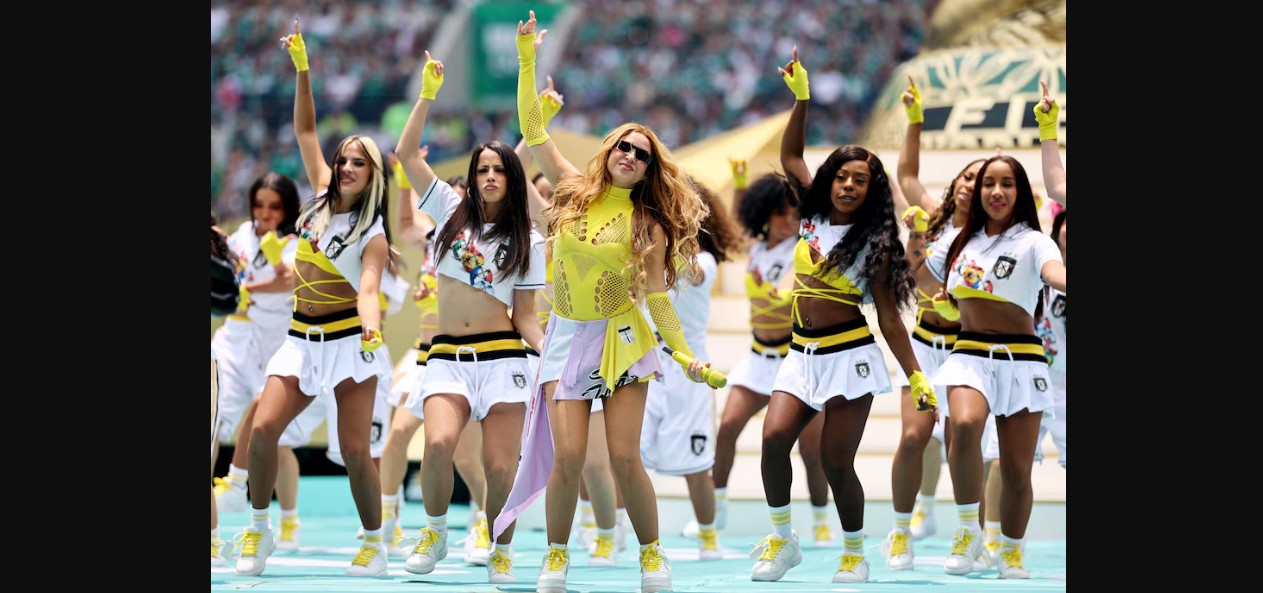 Shakira durante la inauguración del Mundial 2026 en México.