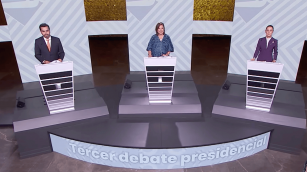 Claudia Sheinbaum y Xóchitl se acusan de nexos con el crimen organizado, en el tercer debate presidencial 