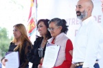 Foto: Cortesía Entrega de apoyos de vivienda en Tzompantepec.