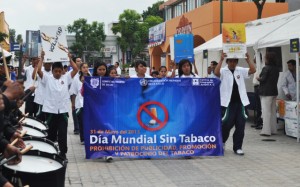 Autoridades Municipales, realizan actividades en el día Mundial sin Tabaco