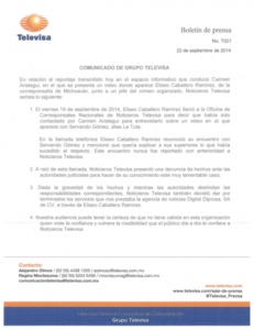 carta de Televisa