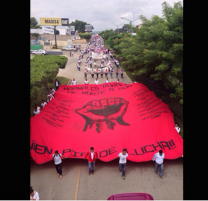 Zapatistas en lucha por Ayotzinapa
