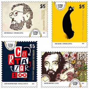 sellos postales Cortazar