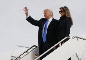 U.S. President-elect Donald Trump arrives at Joint Base Andrews outside Washington