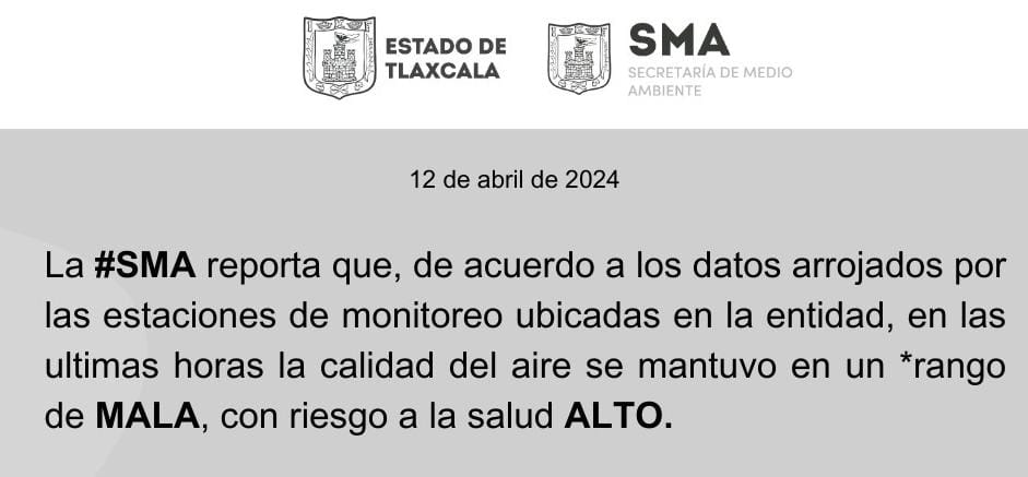 SMA reporta calidad de aire con riesgo en alto, pese a ello IDET realiza competencia regional al aire libre