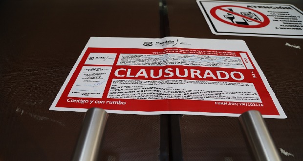 Comienzan clausura definitiva de bares y "antros" en Puebla capital 