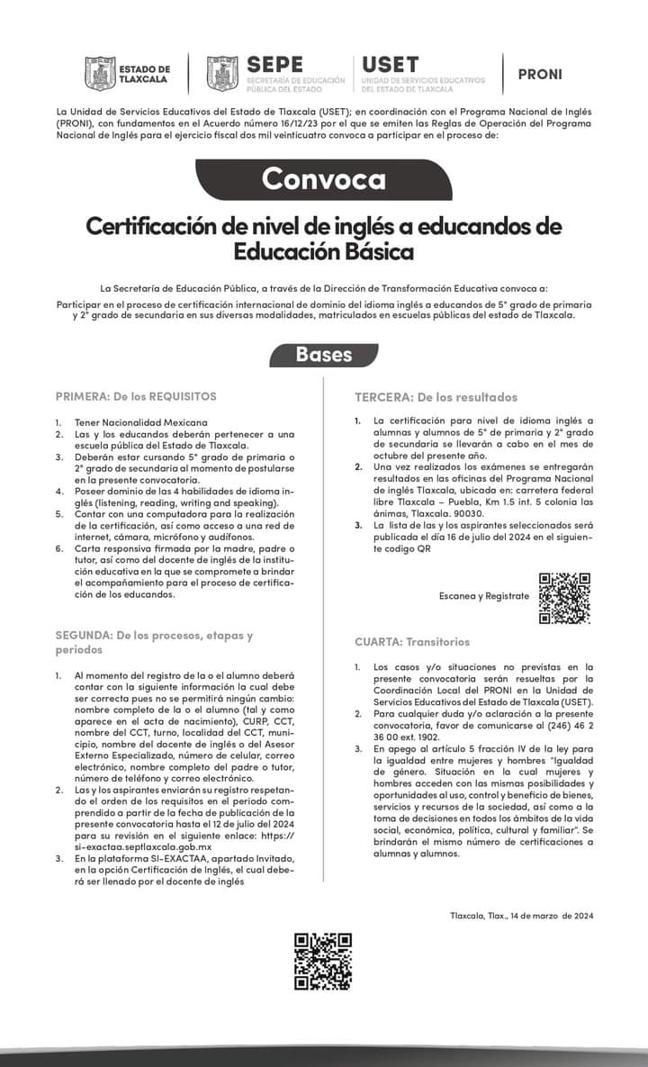 Certificará SEPE-USET a estudiantes de educación básica de escuelas públicas