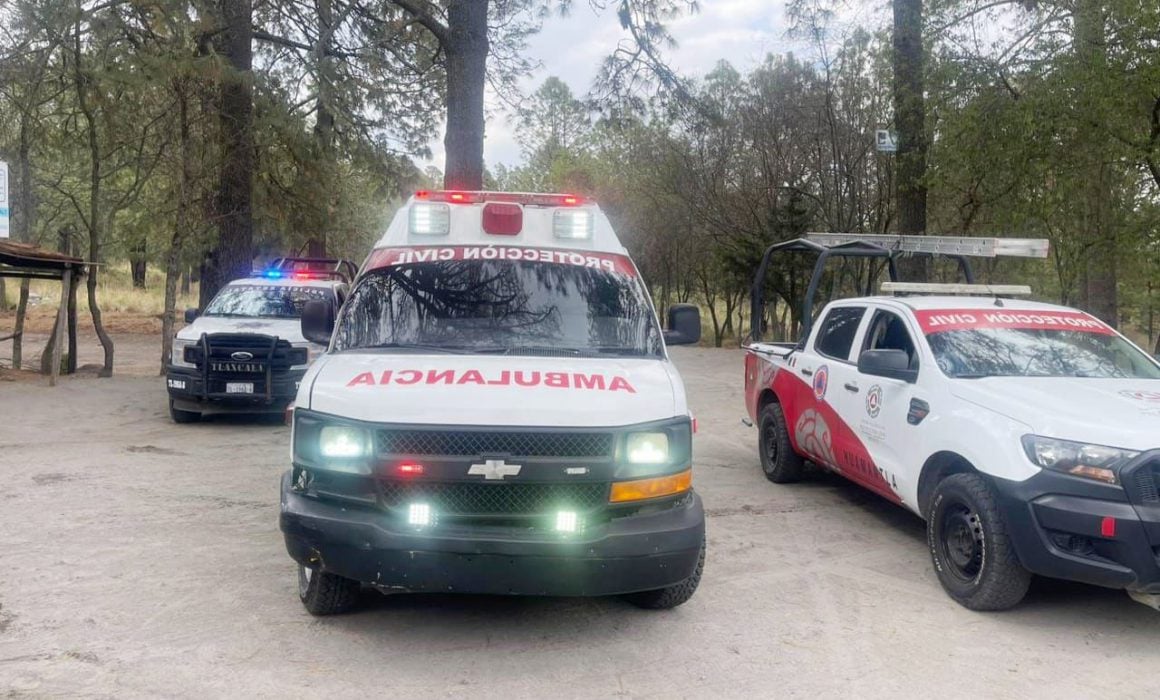 Atiende PC de Huamantla a sujeto que sufrió caída en la Malinche