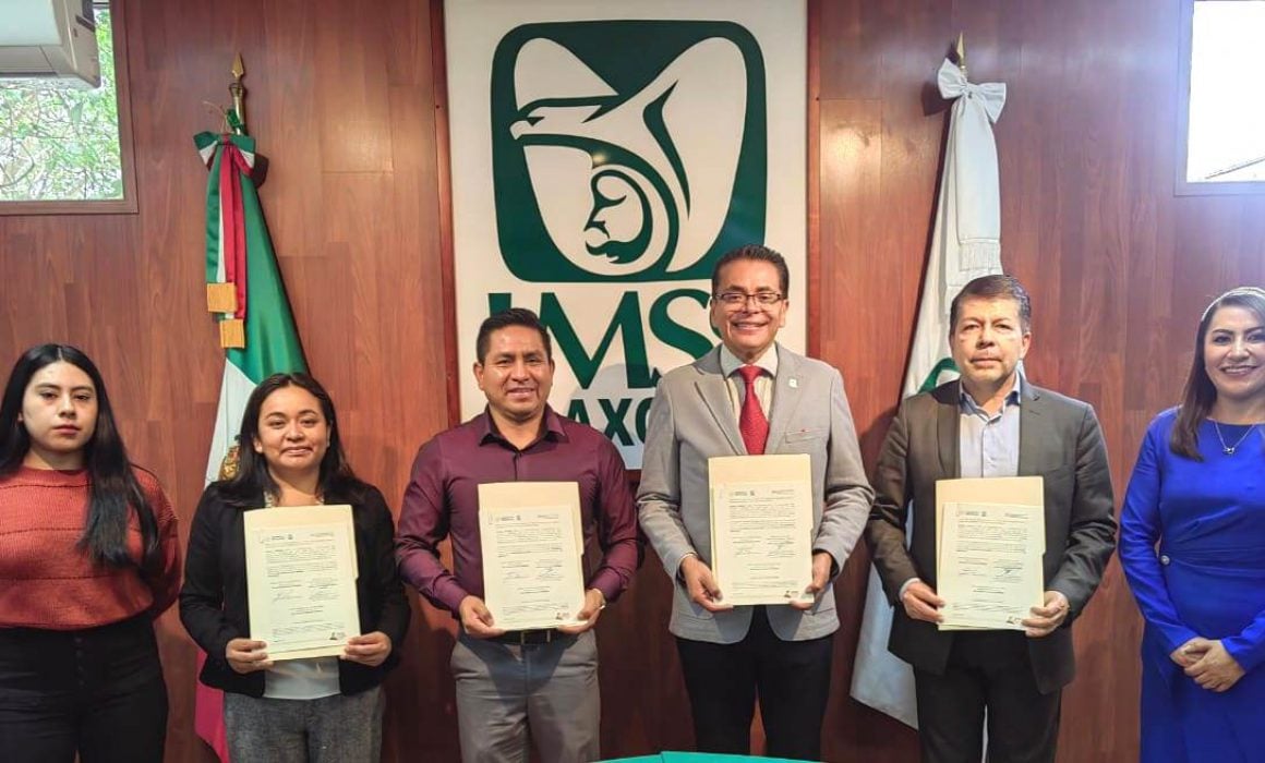 Firma IMSS Tlaxcala convenio con Icatlax