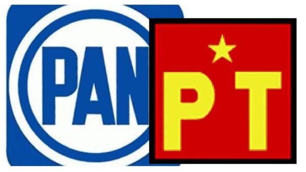 Por una barda se lían a golpes militantes del PRI, PAN y PT