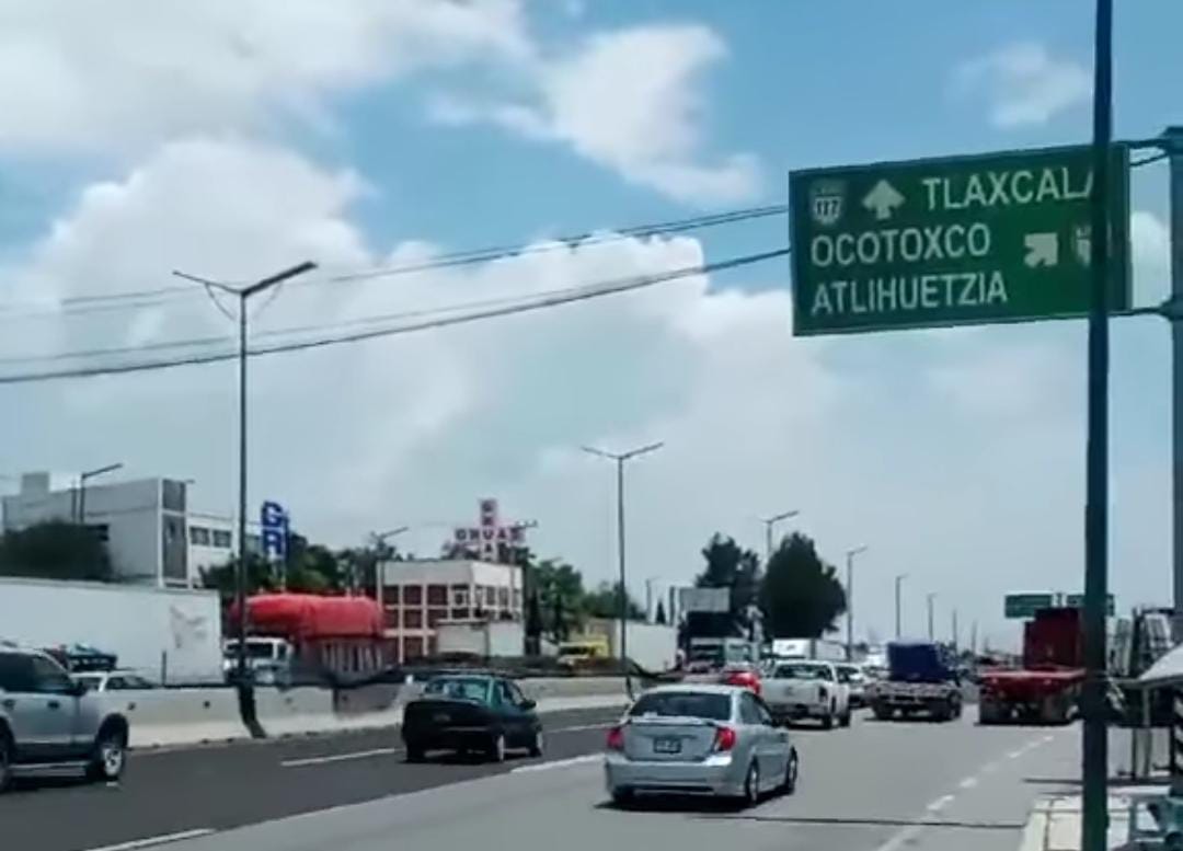 Continúa caos vial en libramiento Apizaco – Huamantla