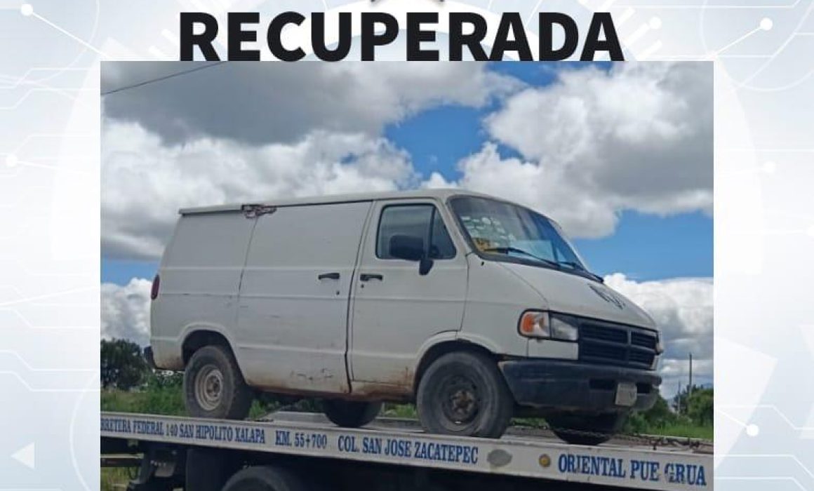 Recupera en minutos Policía de Huamantla camioneta con reporte de robo
