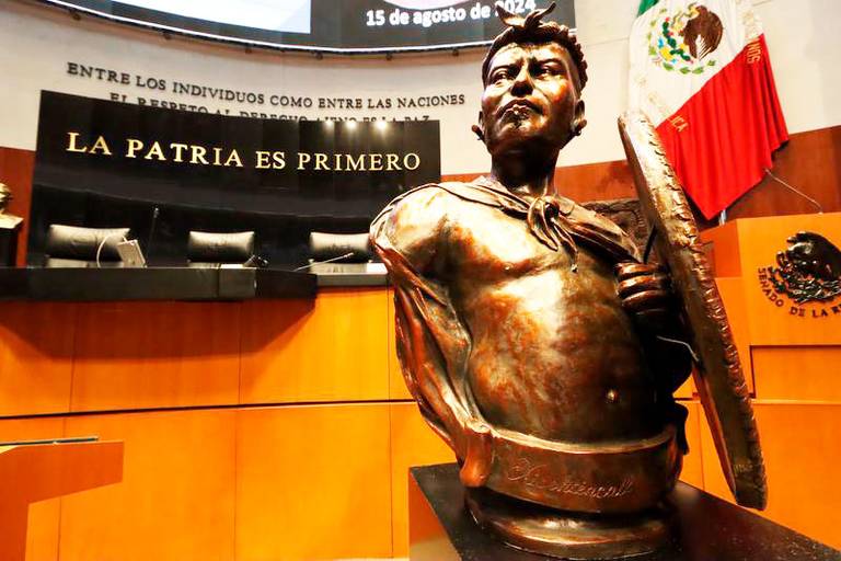 Tendrá busto de Xicohténcatl del Senado dos réplicas en Tlaxcala