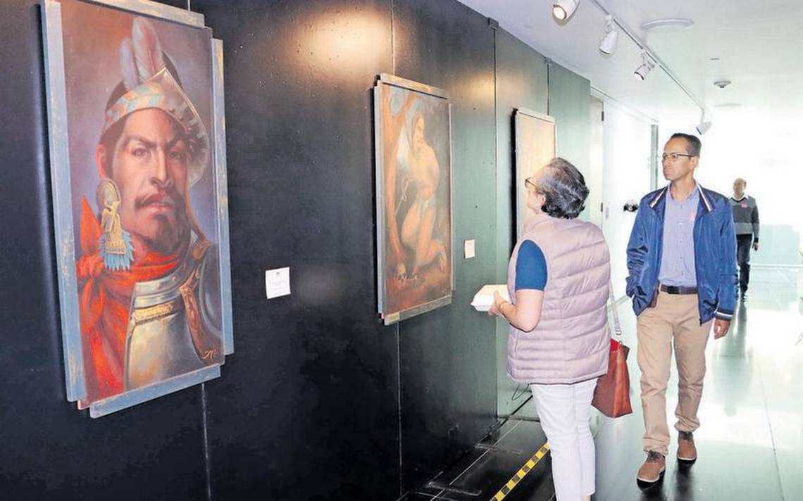 Recrea Barrientos Cabrera vida de Xicohténcatl en exposición