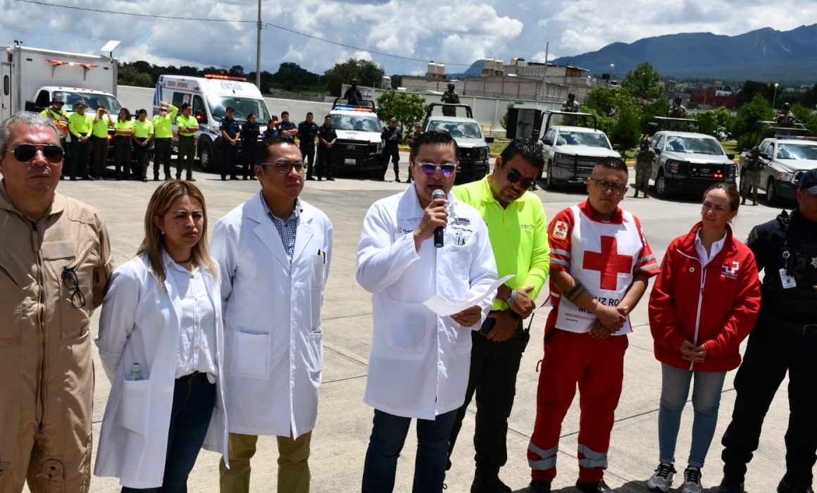 Desplegaron servicios de salud y seguridad durante la Huamantlada
