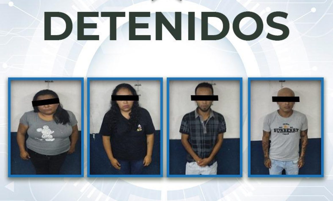 Detiene policía de Huamantla a 4 personas por robo de celulares