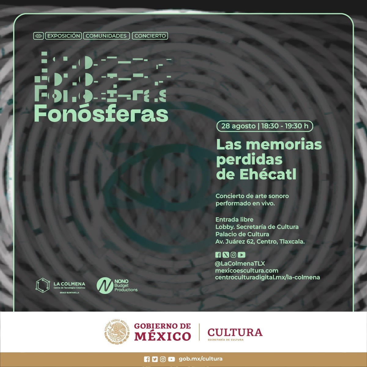 Octavo concierto de Fonósferas, a cargo de Memorias Perdidas de Ehécatl