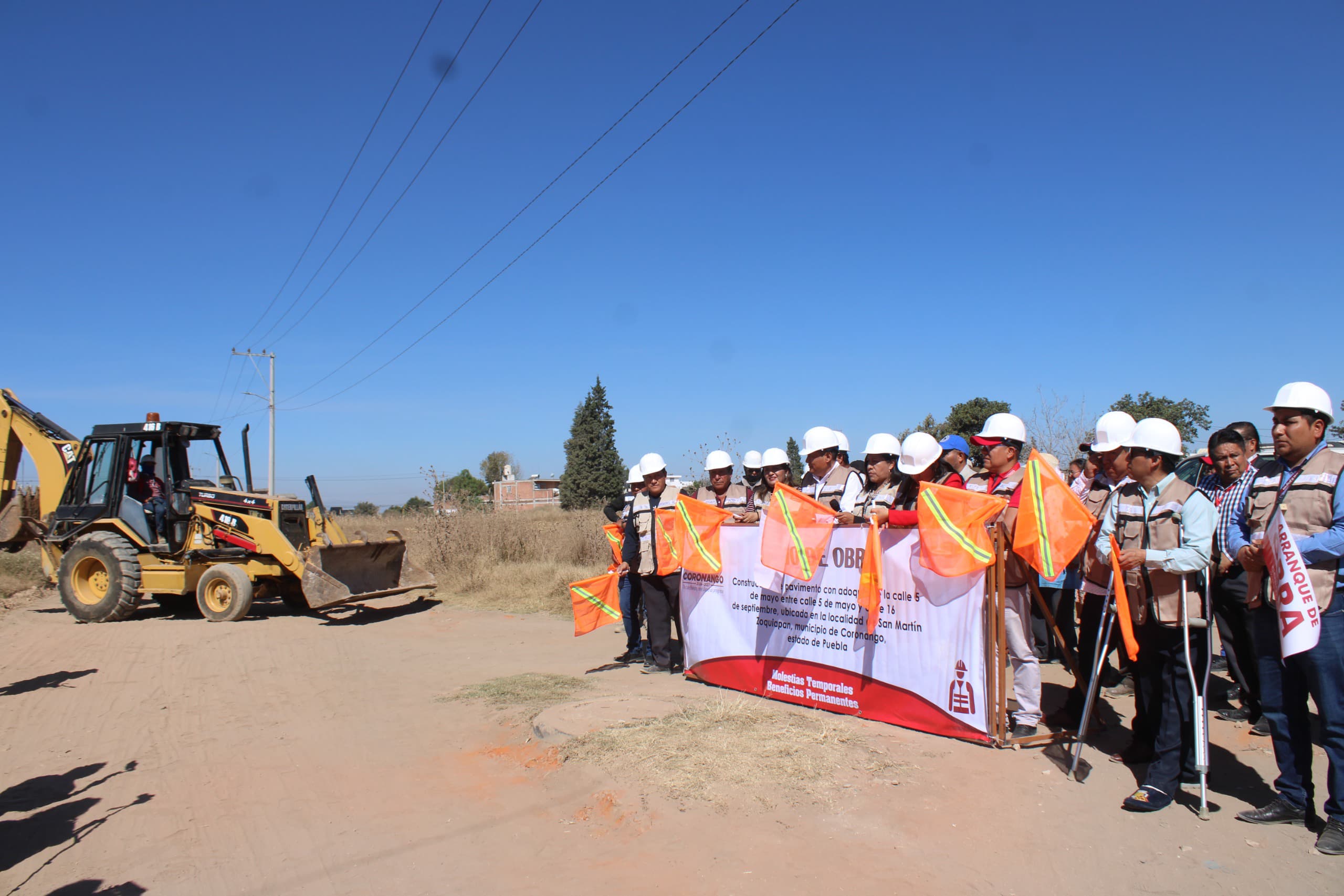Comenzó Armando Aguirre obras en juntas auxiliares de Coronango