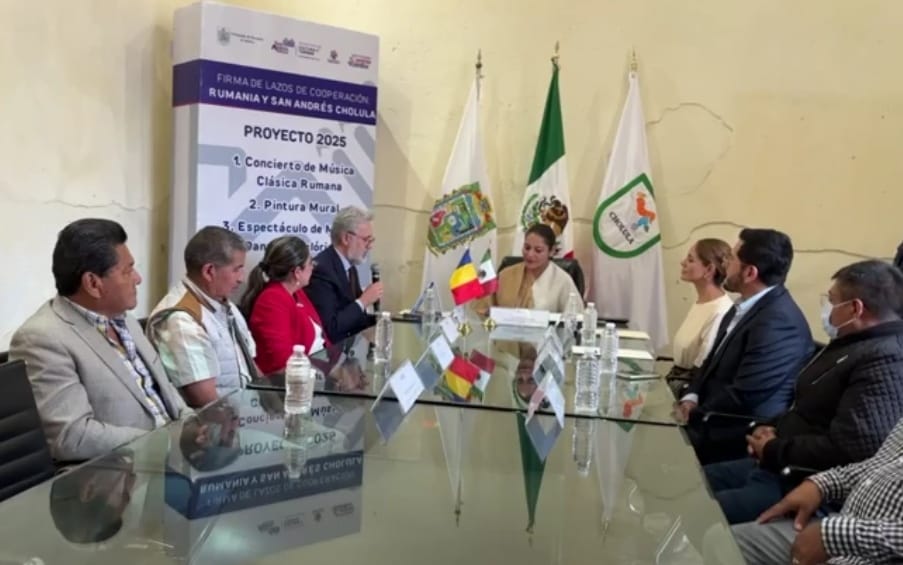 San Andrés Cholula firma acuerdo con Rumanía para fortalecer la cooperación cultural