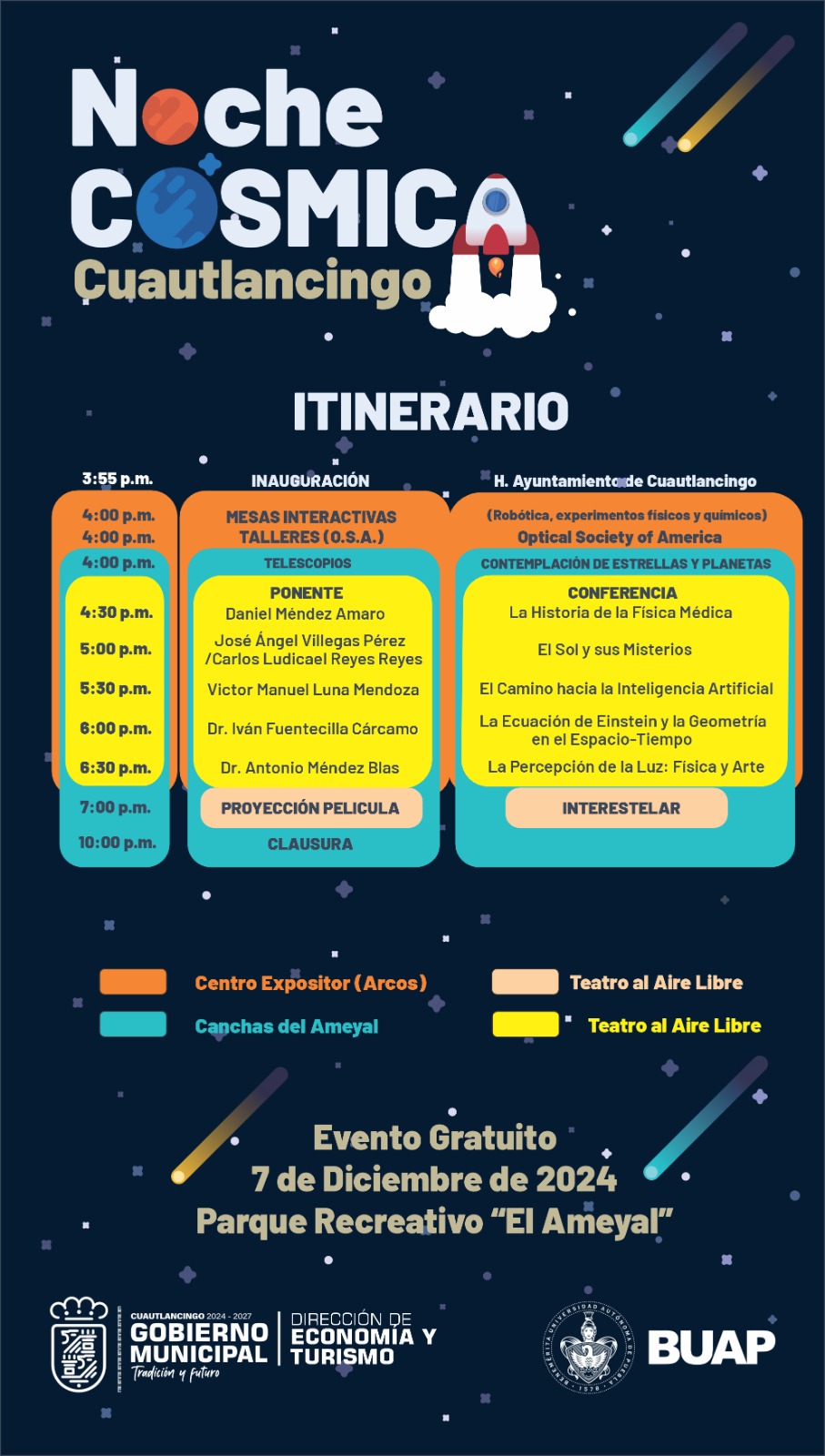 Gobierno de Cuautlancingo invita a las familias a disfrutar de la “Noche Cósmica”
