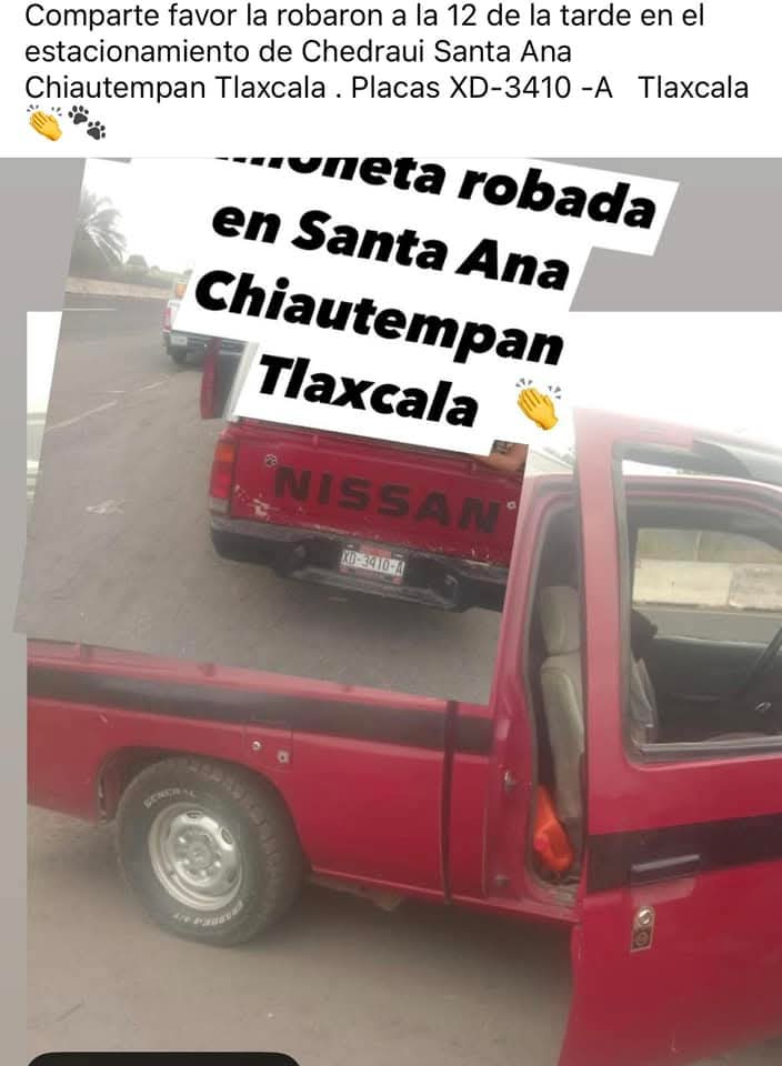 Imparable delincuencia en Tlaxcala, roban vehículo a fundación animalista