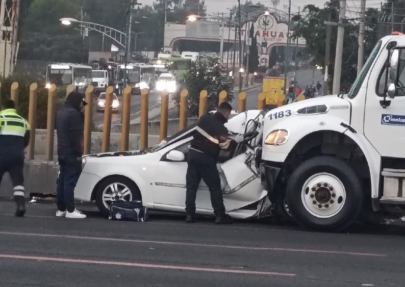 Choque en la autopista México-Puebla genera tráfico: toma precauciones