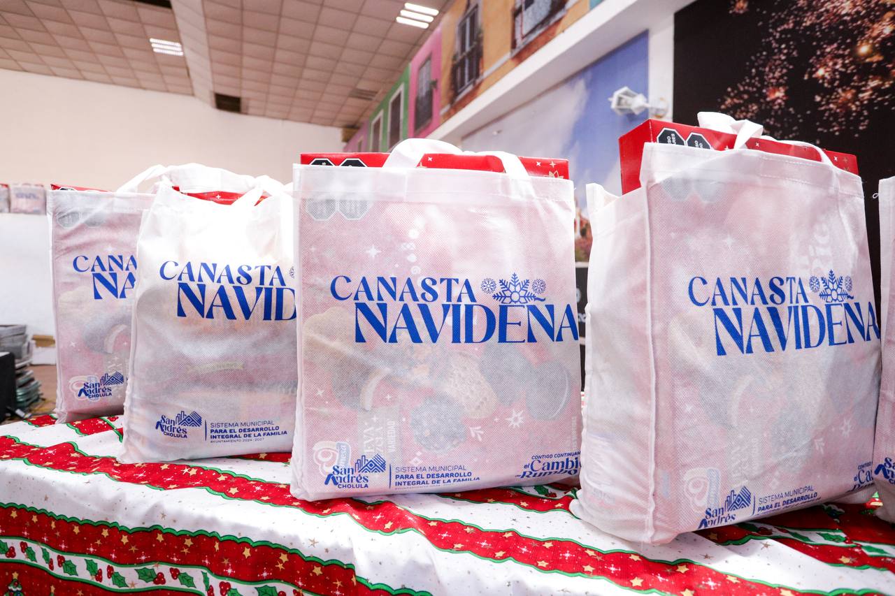 Gobierno de Lupita Cuautle inicia entrega de Canastas Navideñas a familias de San Andrés Cholula