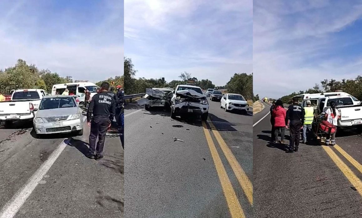 Tras esquivar a perritos, mujer pierde el control de su vehículo en Zacatelco