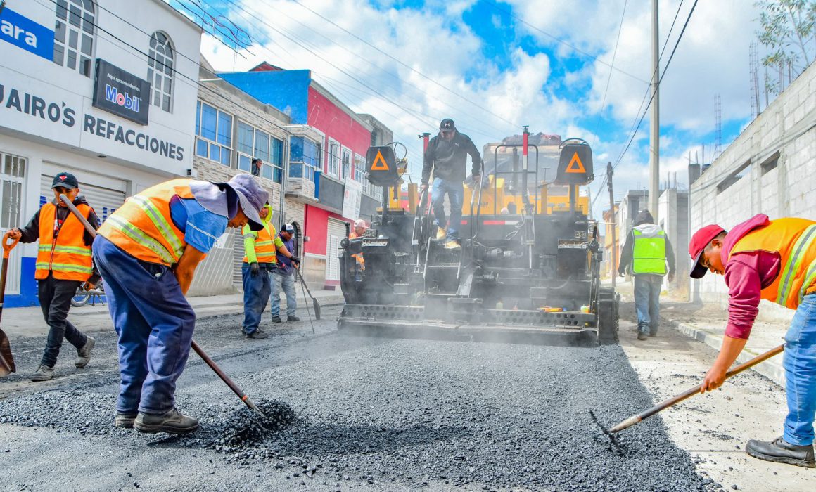 Realiza Huamantla trabajos de rehabilitación de carpeta asfáltica en calle Abasolo