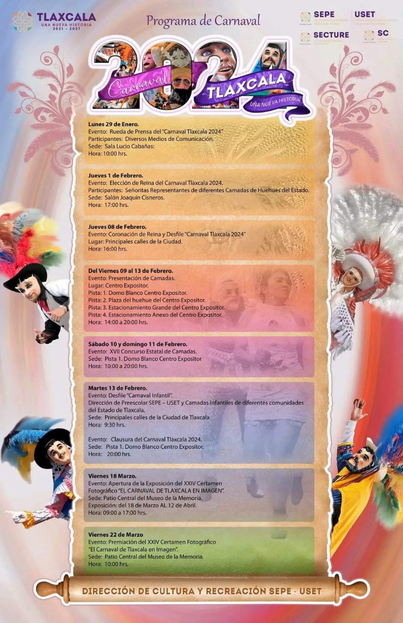 ¡Regresa el Carnaval de Tlaxcala! Alistan desfile para el 8 de febrero