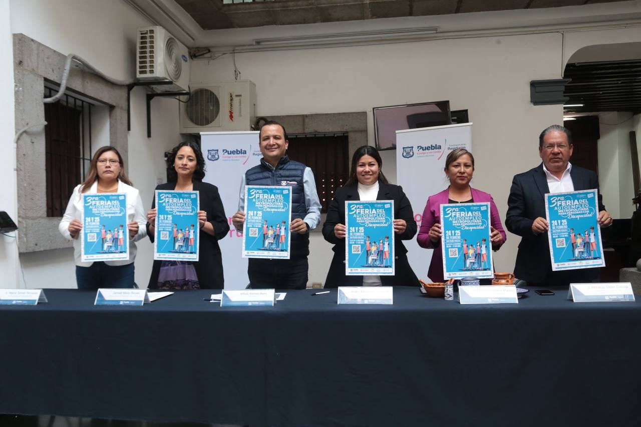Anuncian tercera feria del autoempleo para personas con discapacidad en Puebla
