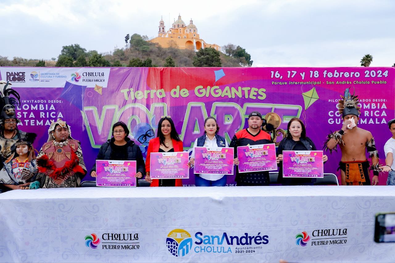Presenta ayuntamiento de San Andrés Cholula la tercera edición del Festival Volarte 2024