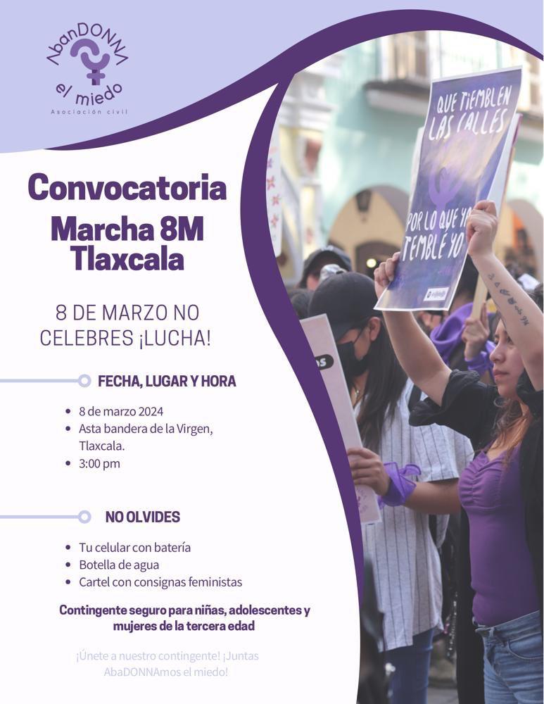 Preparan marcha del 8M en Tlaxcala