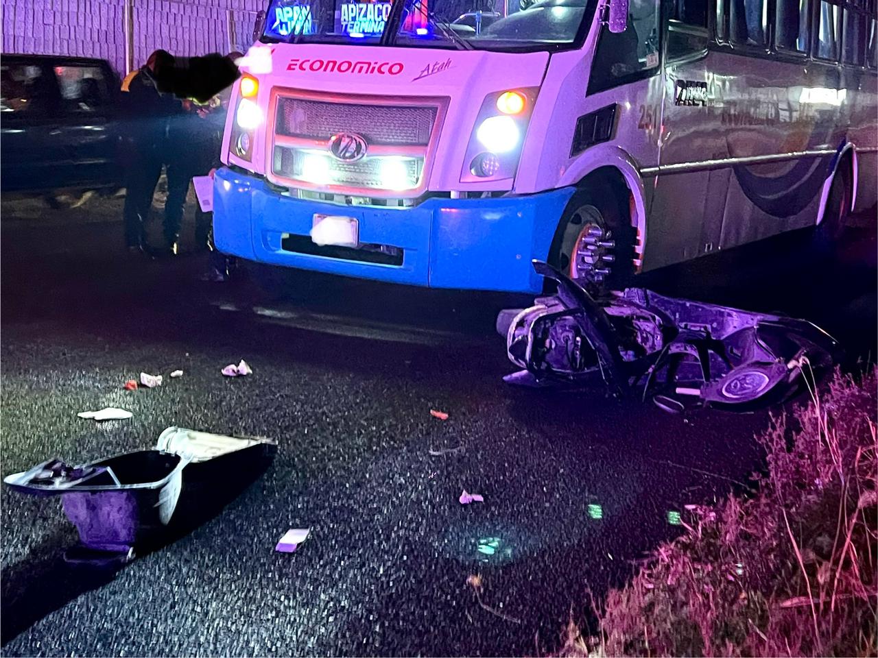 Pareja sufre heridas tras ser arrollada por un ATAH en la carretera Vía Corta Chiautempan-Puebla