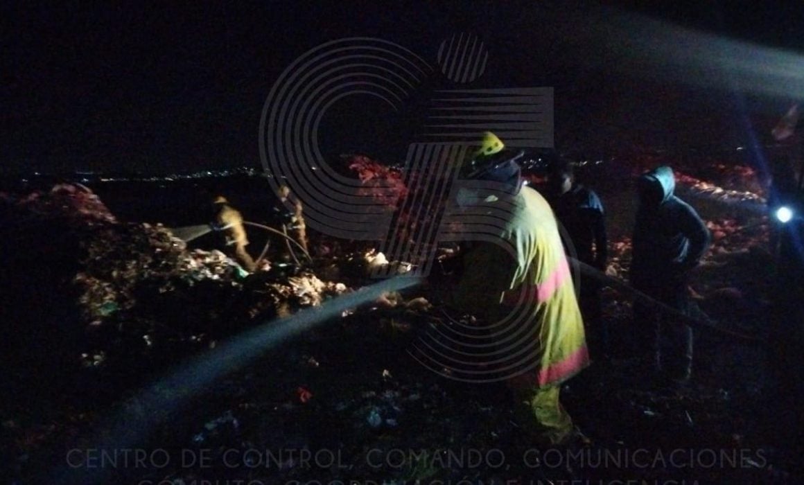 Nuevo brote de incendio en relleno sanitario de Panotla, Tlaxcala