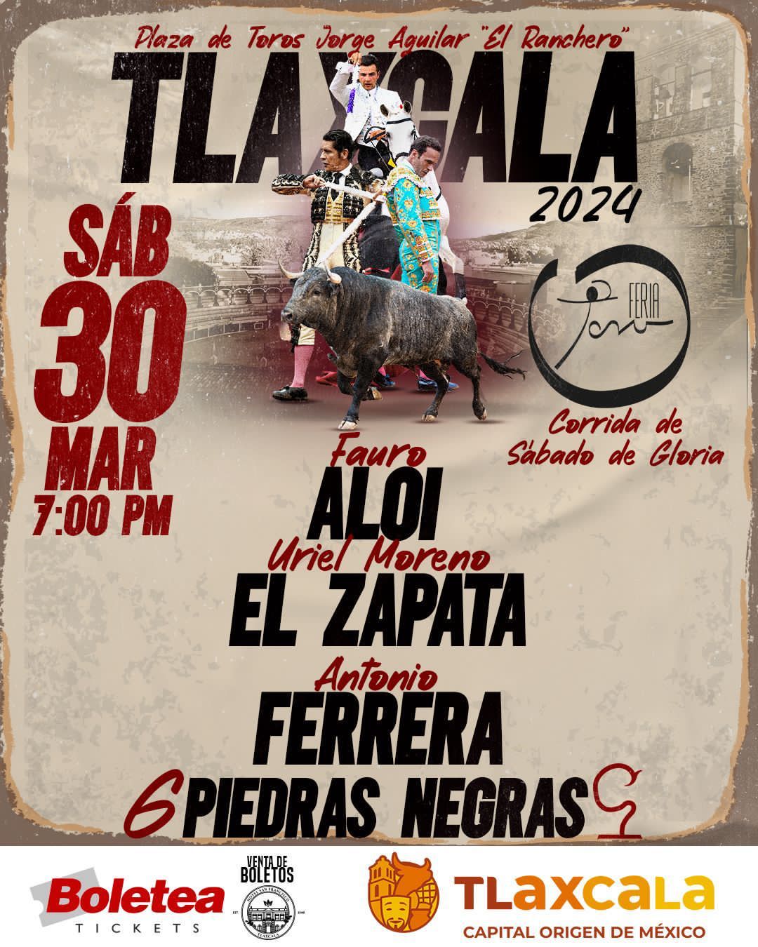 Corrida de Sábado de Gloria en la Ranchero Aguilar