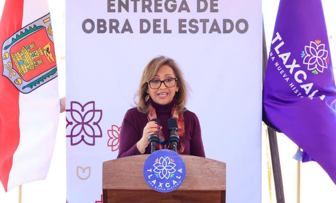 Inauguró Lorena Cuéllar rehabilitación de carretera en Hueyotlipan