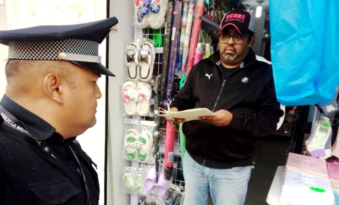 Fortalece Policía de Huamantla seguridad en comercios