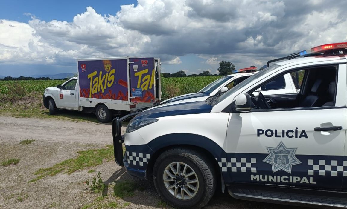 En minutos localiza Policía de Huamantla camioneta reportada como robada