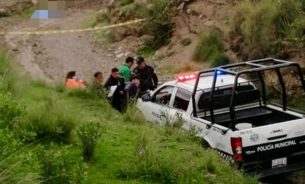 Acordona Policía de Huamantla zona de hallazgo de un hombre sin vida