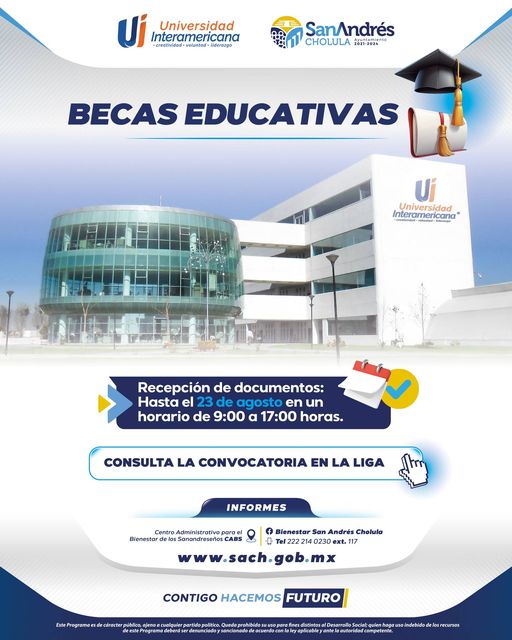 Permanente compromiso con la educación de jóvenes: Ayuntamiento de San Andrés Cholula