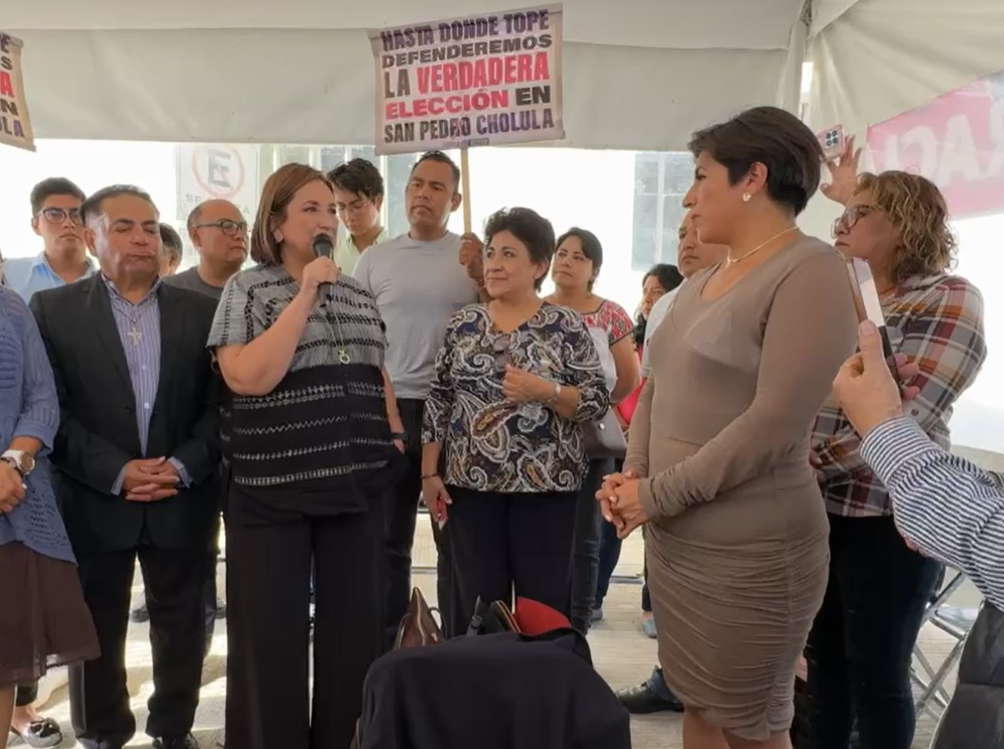 Xóchitl Gálvez apoya resistencia en Puebla