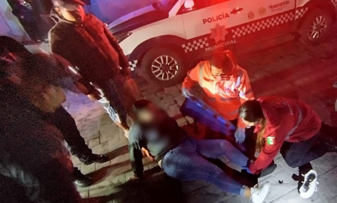 Atiende PC de Huamantla a personas heridas en hecho vial