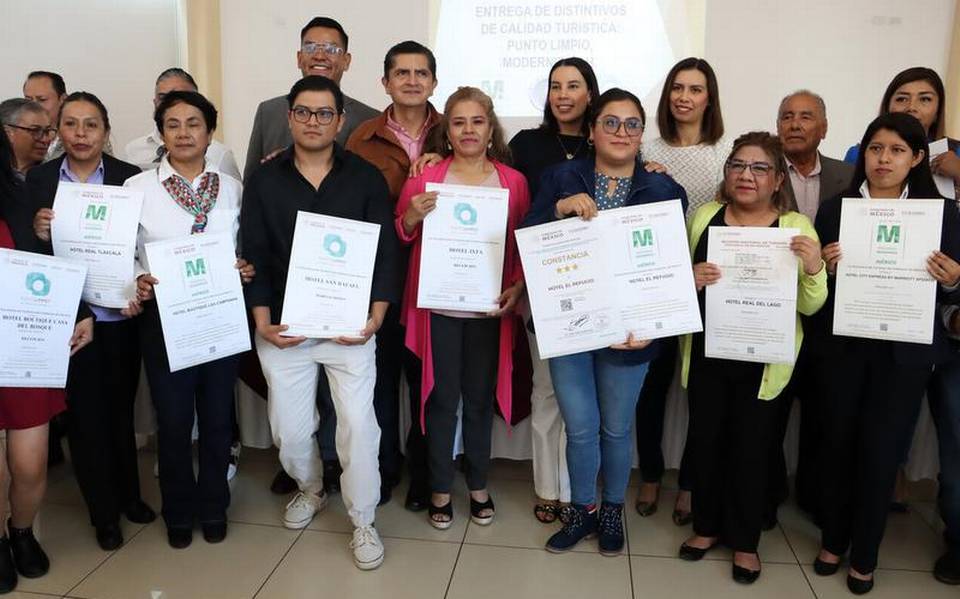 Crece Tlaxcala en materia turística; entrega Secture distintivos a hoteles
