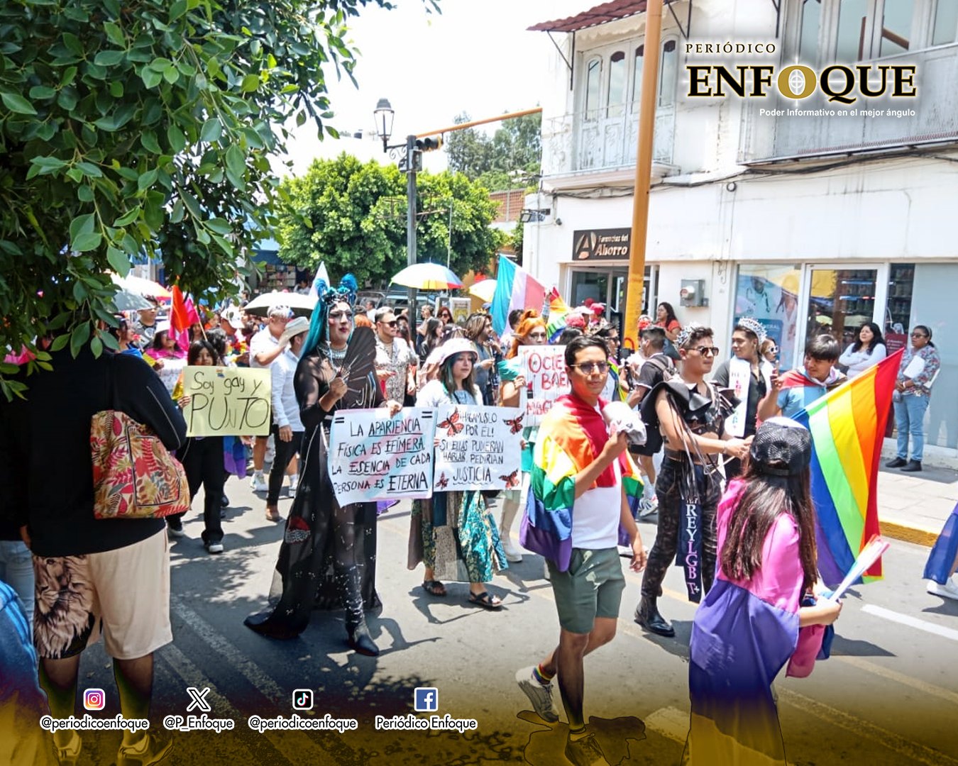 Marcha comunidad LGBTQI en Tlaxcala, levantan la voz contra violencias
