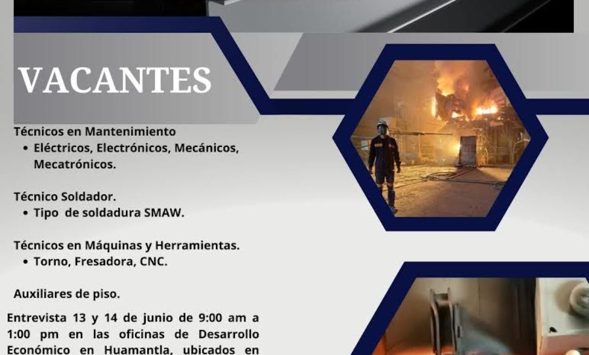 Ayuntamiento de Huamantla anuncia vacantes disponibles en empresa SIMEC