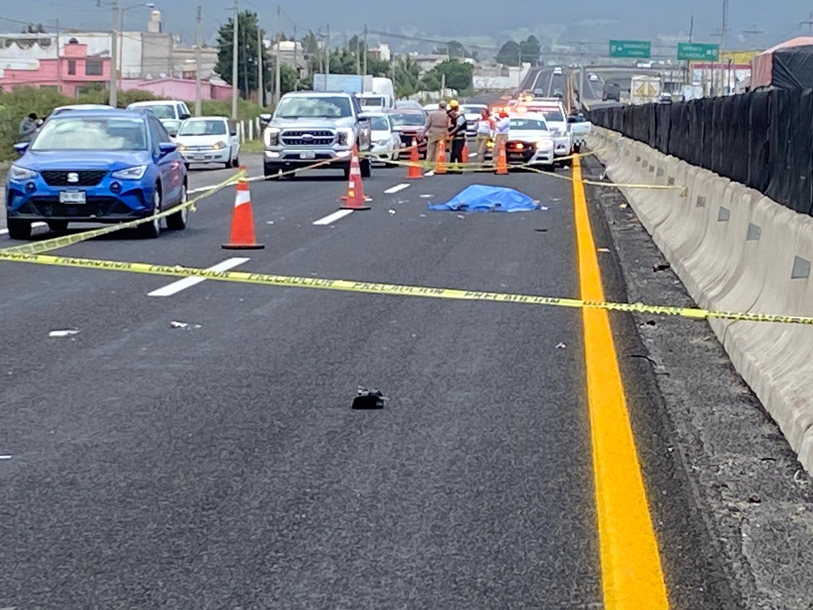 Hombre muere atropellado sobre la México-Veracruz a la altura de Huamantla