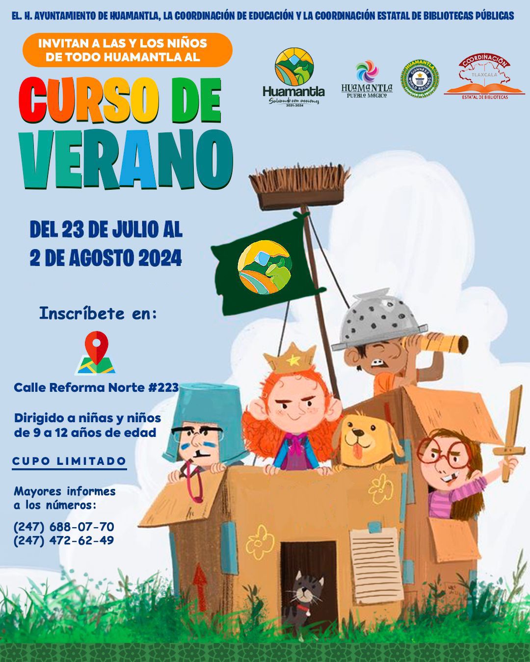 Invita coordinación de educación de Huamantla a participar en el curso de verano