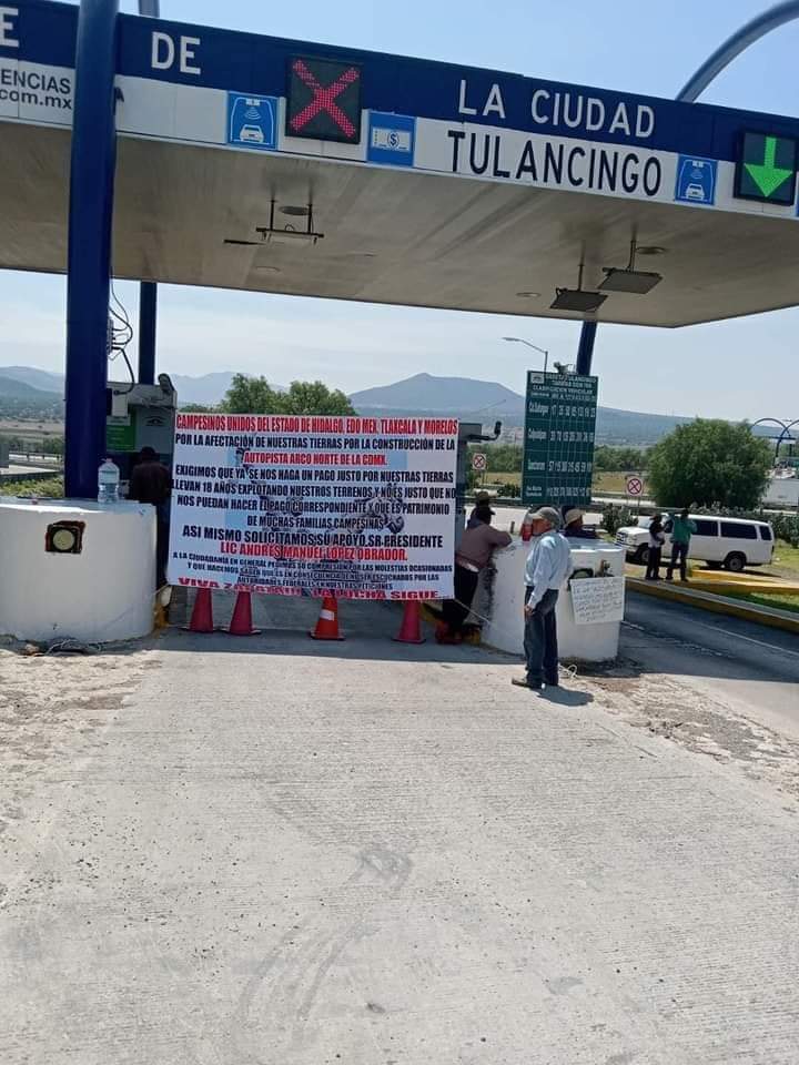 Campesinos mantienen cierre de Arco Norte, exigen pago justo por sus tierras